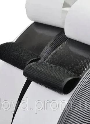 Самоклеящаяся контактная лента липучка 5 см ширина черная2 фото
