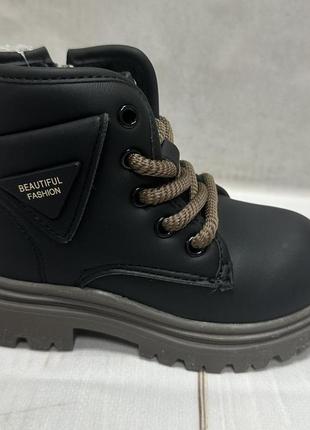 Демисезонные детские полусапожки the fifth day  для девочки черные 27-30