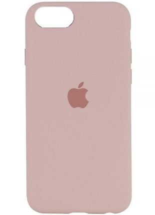 Силиконовый чехол с микрофиброй внутри iphone 7 plus / 8 plus silicon case #19 pink sand