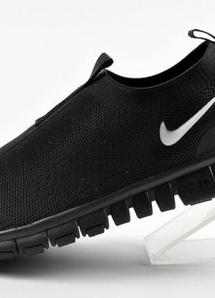 Кросівки сітка nike free run без шнурків унісекс