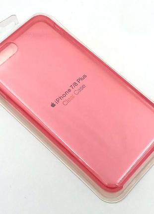 Чохол iphone 7 plus / 8 plus silicon case clear red