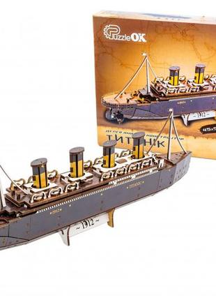 3d пазл конструктор з дерева puzzleok тиітанік 269 деталей