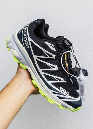 Чоловічі демісезонні спортивні кросівки в стилі salomon xt-6 blue black green 39-40 xt6