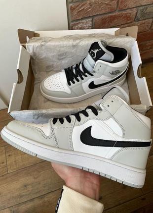Мужские кроссовки nike air jordan 1 gray