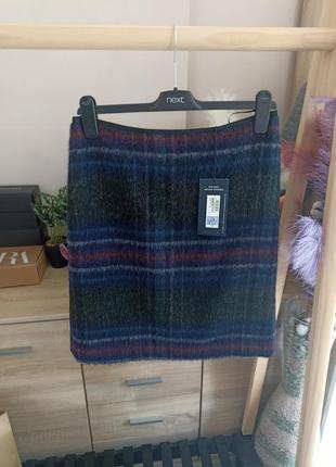 Шерсть альпака 🖤 юбка в клетку