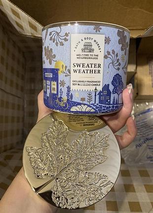 Ароматична свічка bath and body works sweater weather
