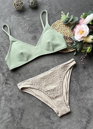 Збірний купальник в рубчик