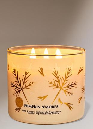 Ароматическая свеча bath and body works pumpkin s'mores