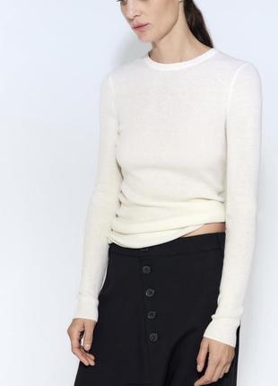 Zara кашемір шерсть светр топ кофта, s/m