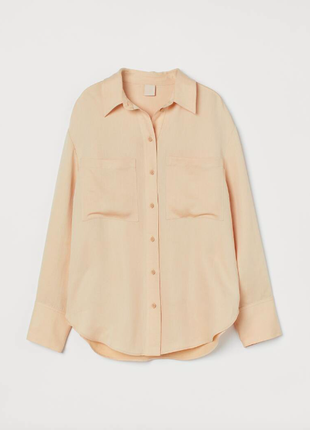 Рубашка с льном h&m размер s, xl новая с бирками