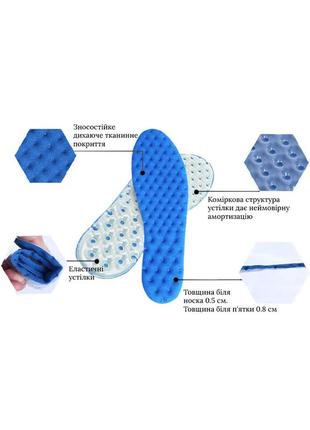 Стельки для спорта с упором на прыжки air max, амортизационные, синий цвет s-20