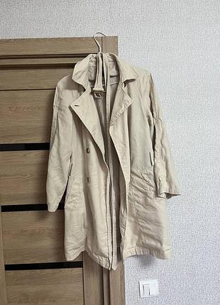 Льняной тренч per una (m&amp;s) 100% лен 14 размер