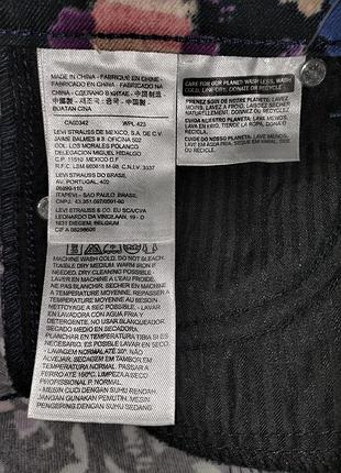 Джинси з квітами levi's підліткові для дівчинки жіночі 8