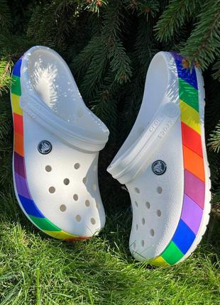 Жіночі крокси сабо Klapki Crocs Classic Tie Dye Graphic Clog 206995 ORANGE ZING MULTI rainbow райдужні лідер продажів Klapki Crocs Classic Tie Dye Graphic Clog 206995 ORANGE ZING MULTI
