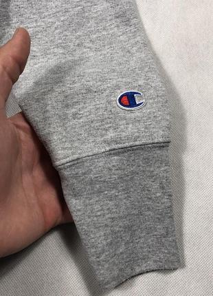 Винтажная серое худи champion с большим лого