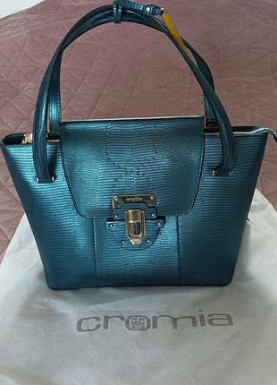 Брендова шкіряна сумка неймовірного кольору. cromia італія