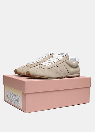 Кроссовки miu miu бежевые женские