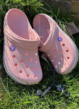 Женские кроксы сабо crocs crocband clog pearl все размеры в наличии
