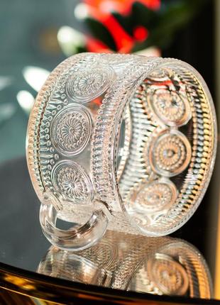 Чашки парні набір 2 штуки по 400 мл скляні прозорі