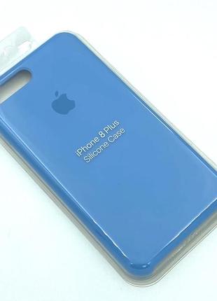 Силиконовый чехол с микрофиброй внутри iphone 7 plus / 8 plus silicon case #53 cornflower