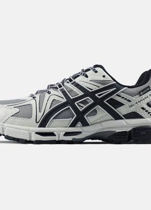 Чоловічі чорно-білі спортивні кросівки asics gel kahana 8 gore-tex