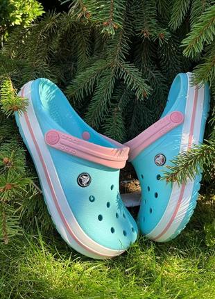 Жіночі крокси сабо Klapki Crocs Classic Tie Dye Graphic Clog 206995 ORANGE ZING MULTI ice blue блакитні ідеальні crocs для ваших ніжок