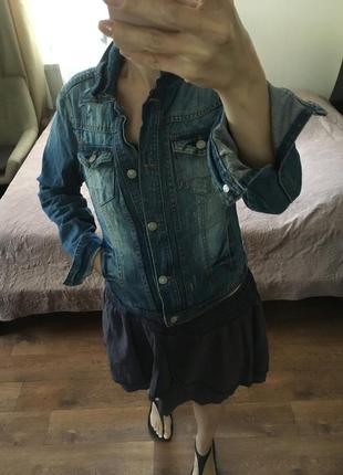 Приталенная джинсовая куртка пиджак ветровка river island