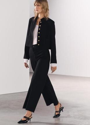 Прямые джинсы с высокой посадкой от zara, 36р, оригинал
