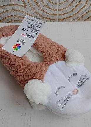 Жіночі капці "котики" зі штучного набивного хутра з 3d аплікацією