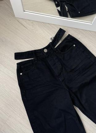 Трендовые джинсы с разрезами на талии от бренда river island, новые с бирками!