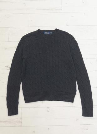 Кофта крупной кабельной вязки от бренда polo ralph lauren unisex