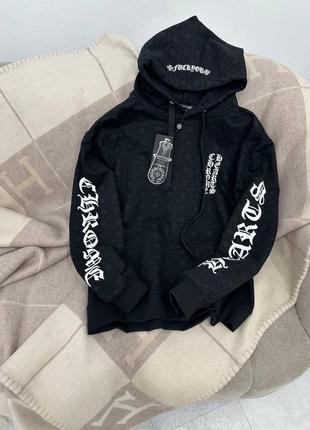 Худи в стиле ch chrome hearts черный гоафит