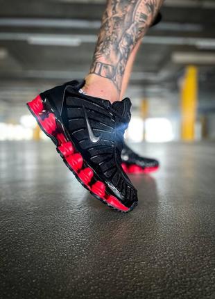 Мужские кроссовки nike shox black/red tn7 фото