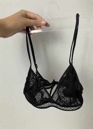 Чорний мʼякий ліф/бра без кісточок h&m