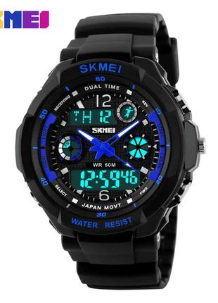 Мужские спортивные часы skmei s-shock 0931 синий2 фото