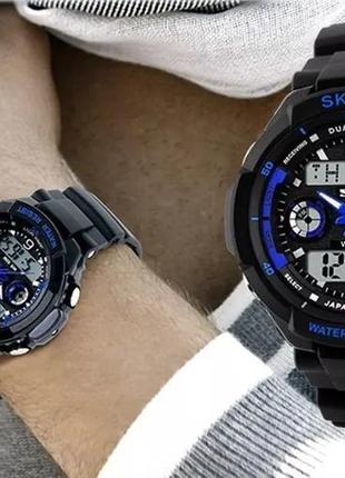 Мужские спортивные часы skmei s-shock 0931 синий4 фото