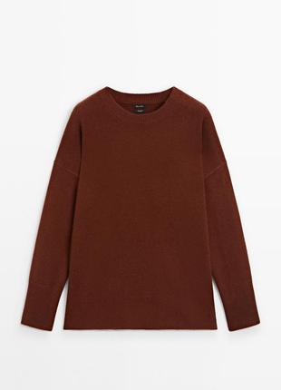 Свитер оверсайз из 100% кашемира massimo dutti 5685/605