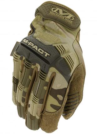 Военные штурмовые перчатки mechanix m-pact мультикам l