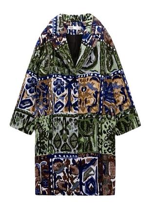 Круте жакардове пальто zara