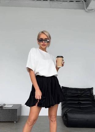 Юбка с валанами и подкладкой из хлопка, которая идет шортами4 фото