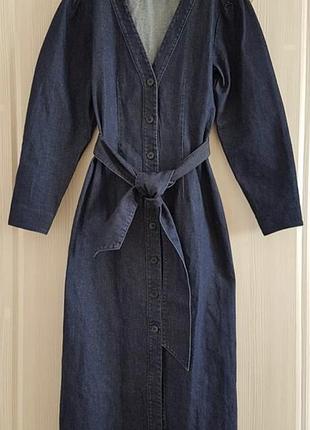 Стильное джинсовое платье рубашка на пуговицах от h&amp;m