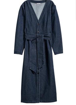 Стильное джинсовое платье рубашка на пуговицах от h&amp;m