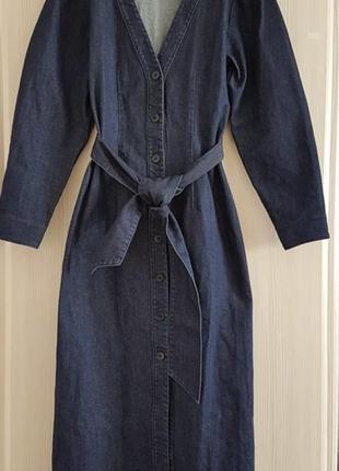 Стильное джинсовое платье рубашка на пуговицах от h&amp;m