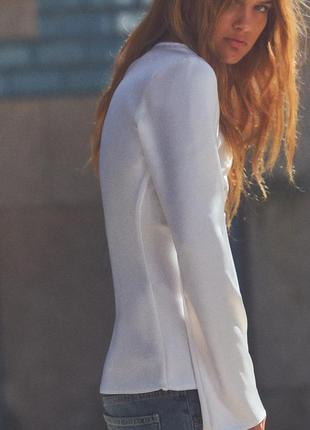 Сорочка біла із завʼязками zara new5 фото