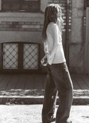 Сорочка біла із завʼязками zara new3 фото