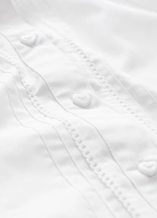 Стильная рубашка блуза блузка с длинным рукавчиком для девочки белая next некст