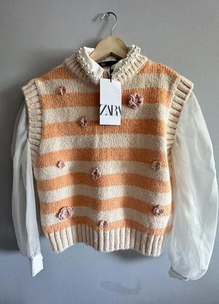 Вязаная жилетка от zara