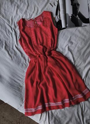 Сукня мереживна з шифоном плаття