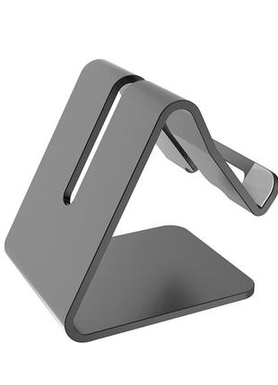 Алюминиевая подставка под телефон или планшет. держатель для телефона планшета mobile mate черная1 фото
