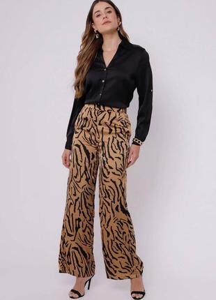 Леггинсы зебра в рубчик большой размер батал ladies fashion